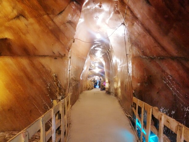 A gallery inside khewra salt mine