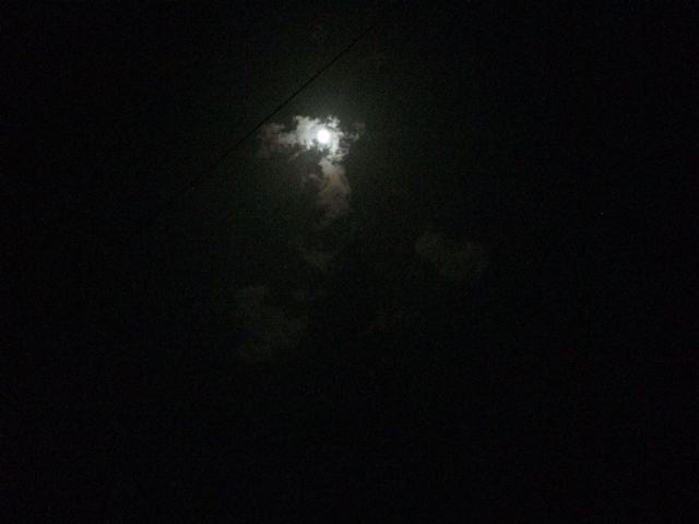 Cloudy moon sky 