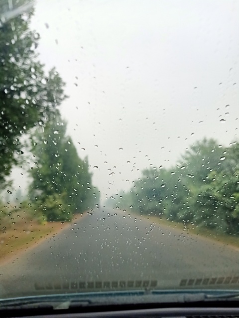 Road image with rain