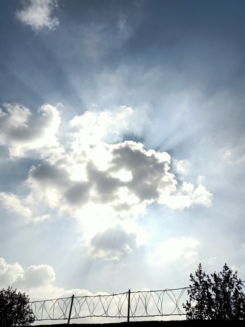 A cloud hiding a sun