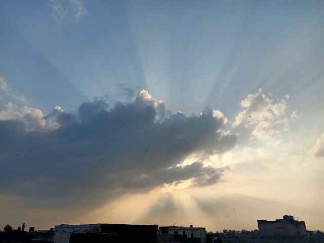 A beautiful cloud and sun