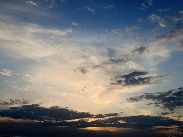 Beautiful evening dark clouds canvas 