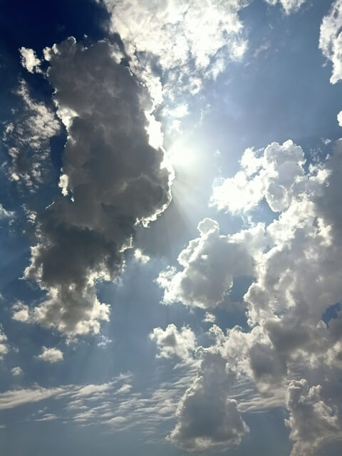 Cloud hiding the sun