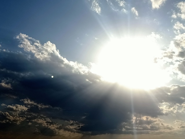 Sun through clouds 