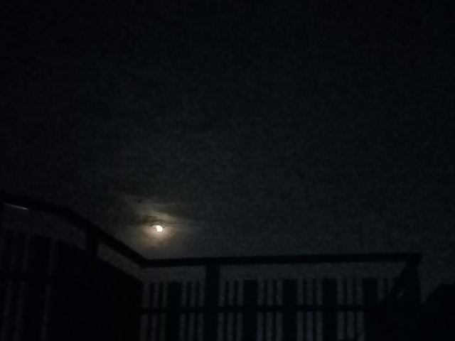 Cloud haze on a moon