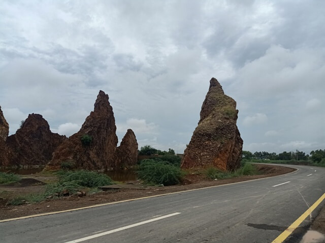 Hills on a roadside 