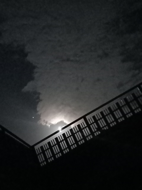 Cloudy sky with moonlight