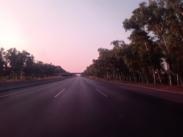 Road in evening
