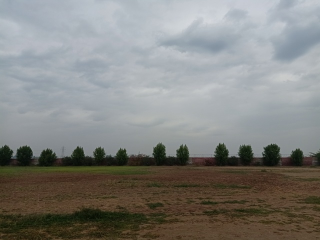 Cloudy weather in a ground 