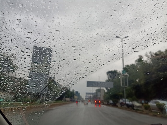 Rain and road