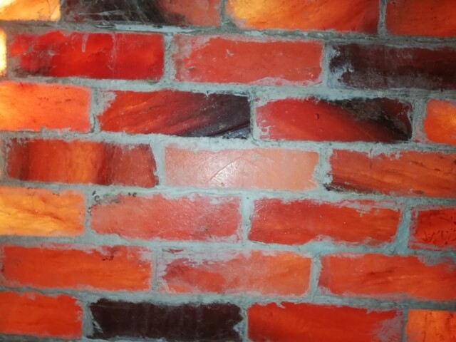 A wall made up of salt bricks