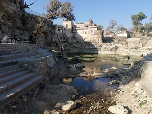 Historical temples with a pond, katas raj