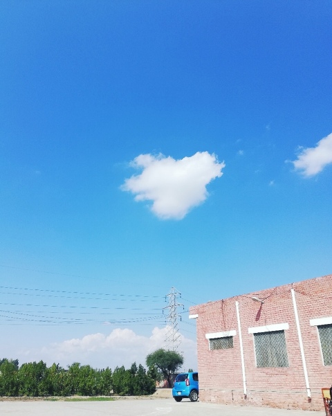 Alone cloud with blue sky 