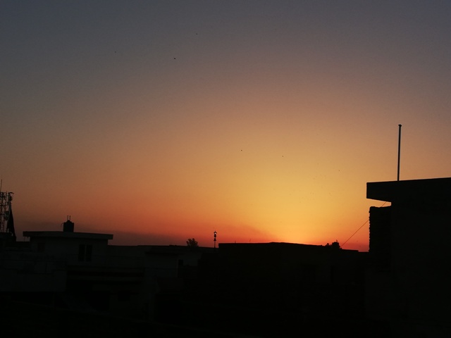Sunset from terrace