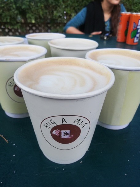 Group coffee drinks during traveling