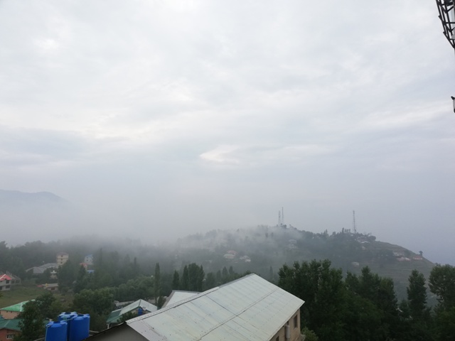 Cloudy weather in a hill station 