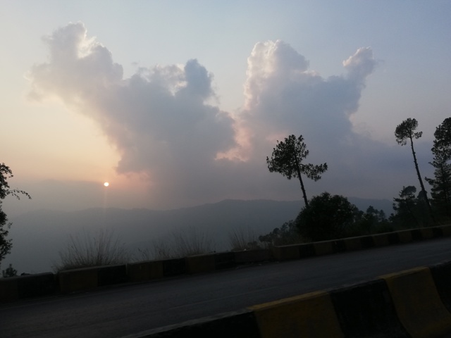 Evening clouds in a hill station