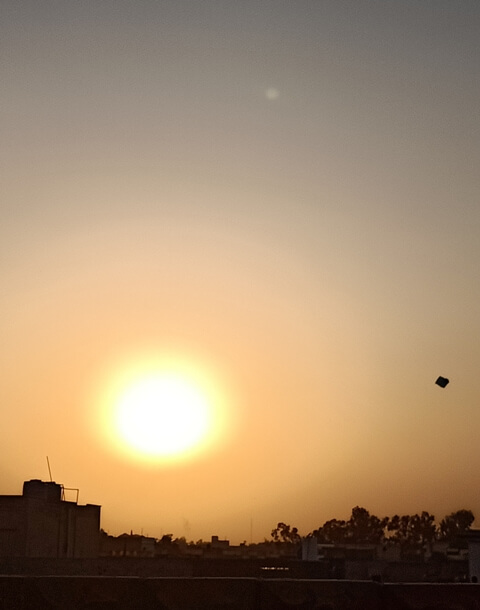 Sunset and kites