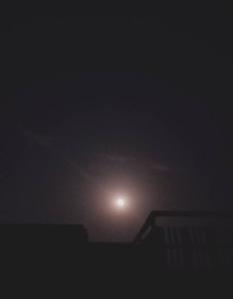 Moon on a terrace 