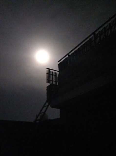 Full moon on a terrace 