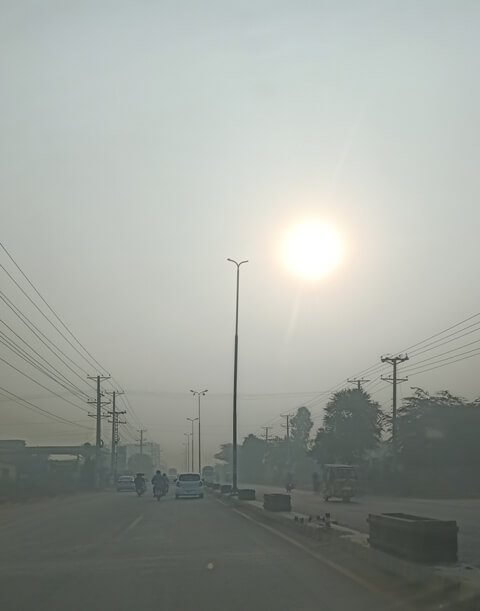 Sunrise and smog