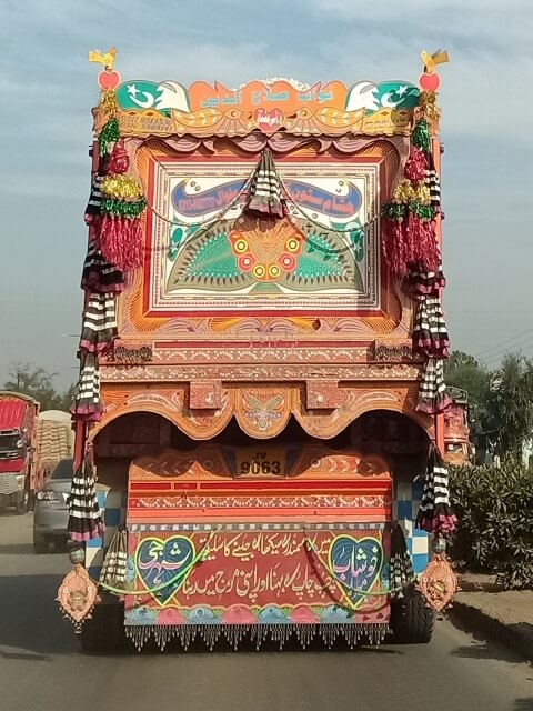 Traditional truck art from sub-continent