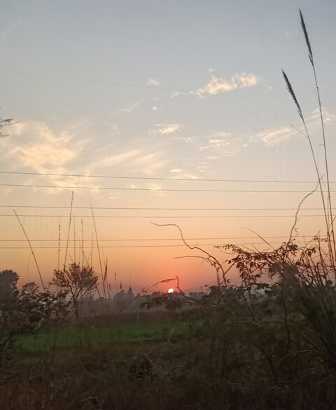 Sunset in a countryside