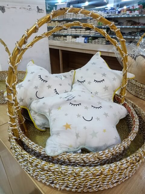 Attractive baby cushions basket 