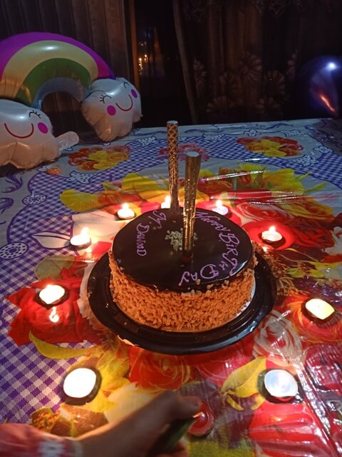 Cake with candles 
