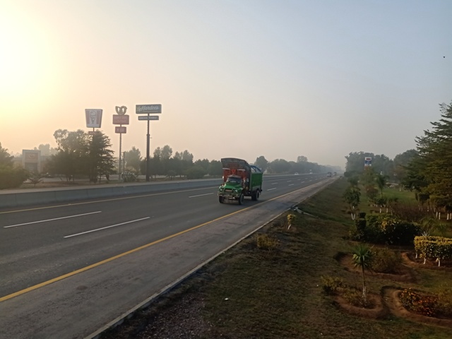 A truck image on a road 