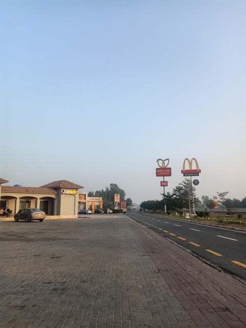 Rest area on a highway 