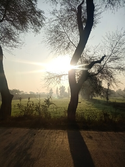 Sunrise image captured during traveling 
