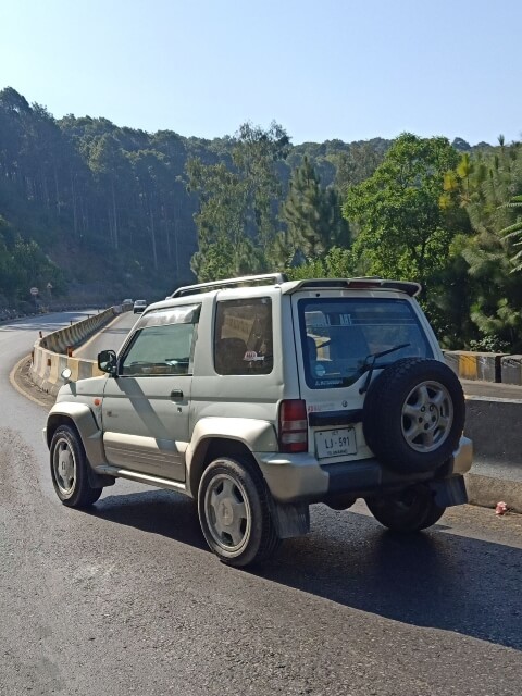 Jeep on mountain road 