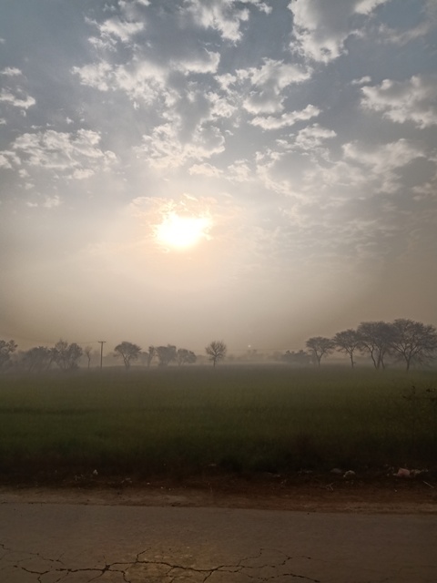 Sunrise and cloudy sky 