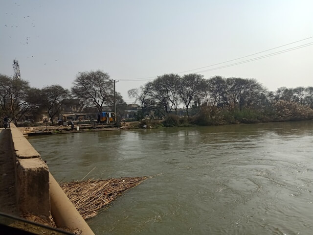 Surface of a canal water body 