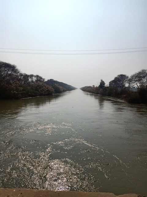 A canal with water flow